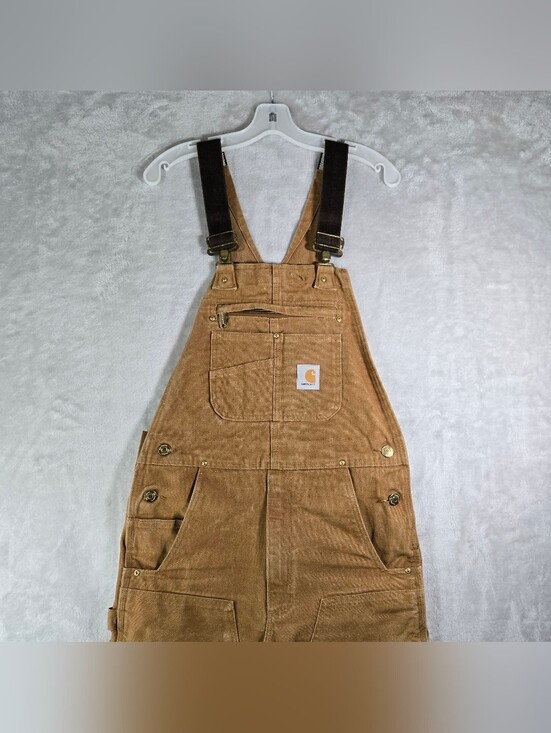 Carhartt Other - Carhartt Duck Bib Overalls 102776 Mens Size 30x28 Relaxed Fit Workwear Brown